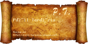 Páll Terézia névjegykártya